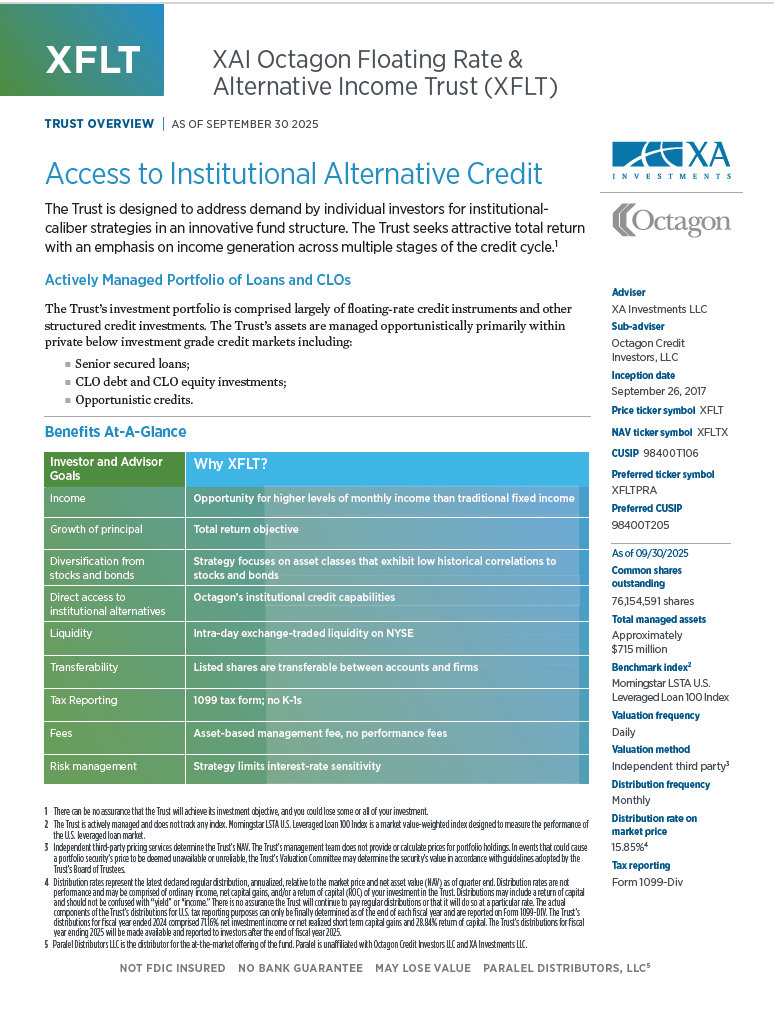 3Q25 XFLT Trust Overview