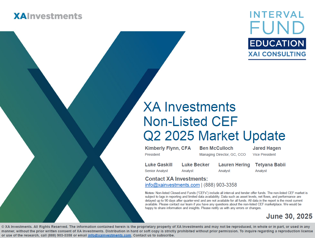 Quarterly Market Update for Listed CEFs and Non-Listed Funds