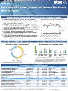 Non-listed CEF Market Monthly Update
