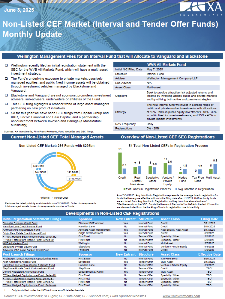 Monthly Non-listed CEF Market Update